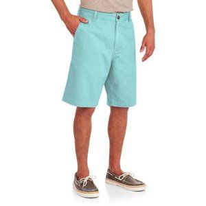 Faded Glory Pastel Turquoise Mens Flat Front Twill Shorts Size‎ 46